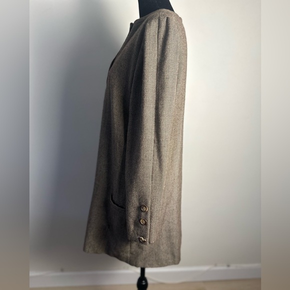 MARTHA Vintage Tweed Wool Long Sleeve Three Button Closure Dress Women’s Size 8 - Picture 2 of 16